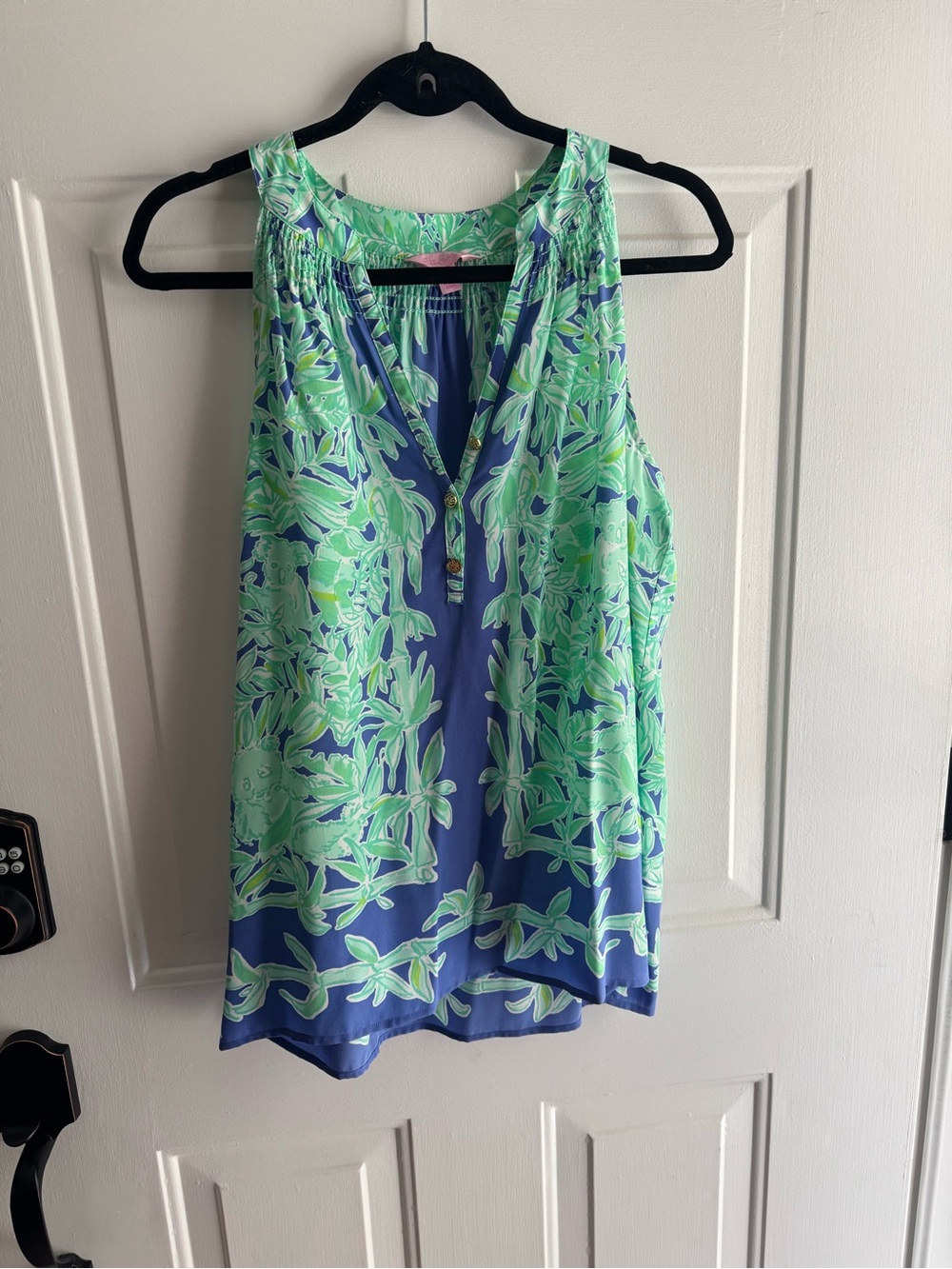 Lilly Pulitzer Blue & Mint Green Floral Sleeveless Camisole